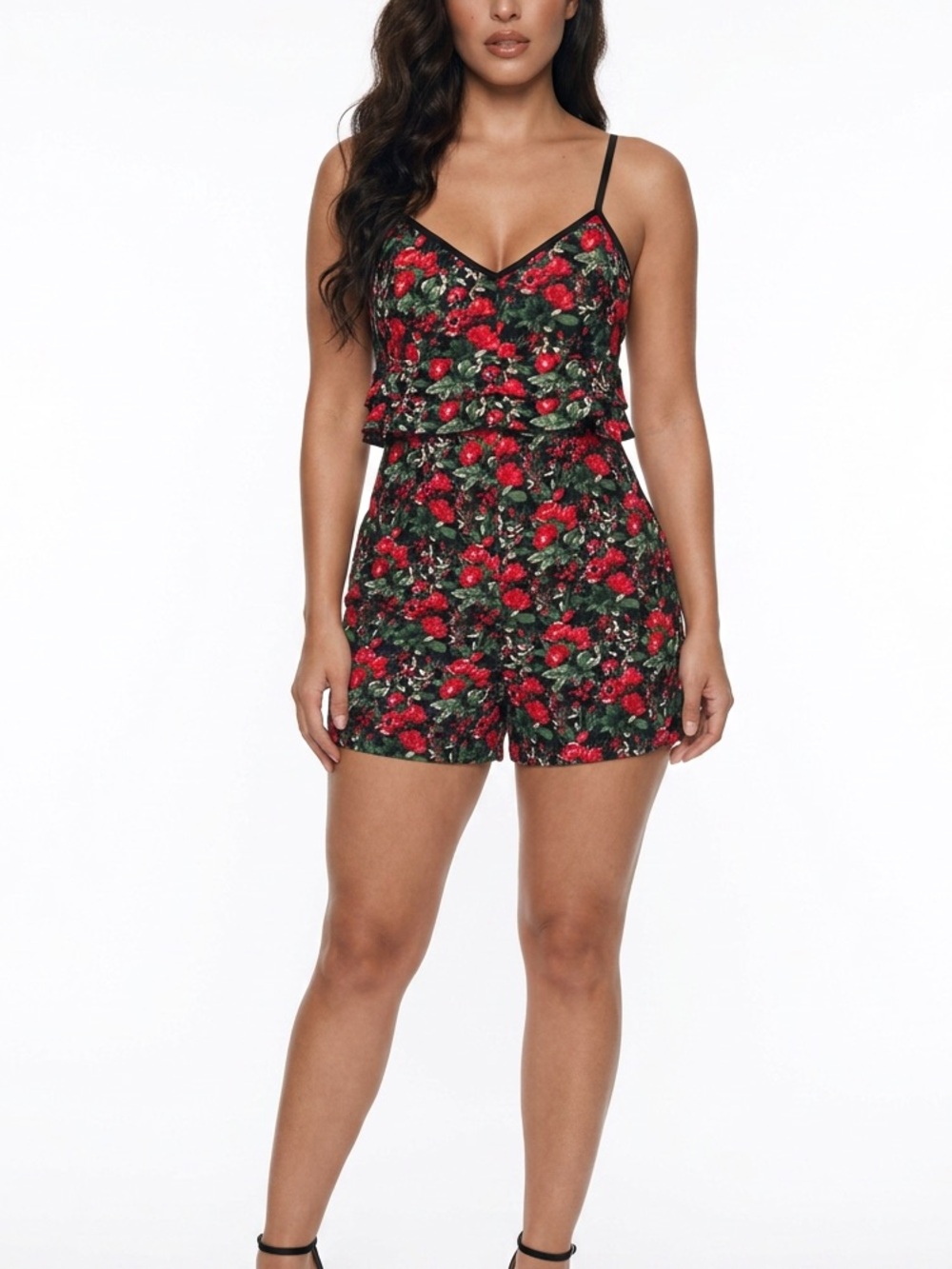 CLUB MONACO | Floral Ruffle Romper Sz US 8